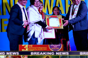 Journalist Anil Gurung, who has completed a decade-long journey in journalism while representing and leading the voices of Indigenous Nationalities, has been honored by the 3rd National Indigenous Music & Film Awards 2025.